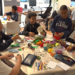 Knutselende Kinderen Voor Start Duurzame Schoolweken