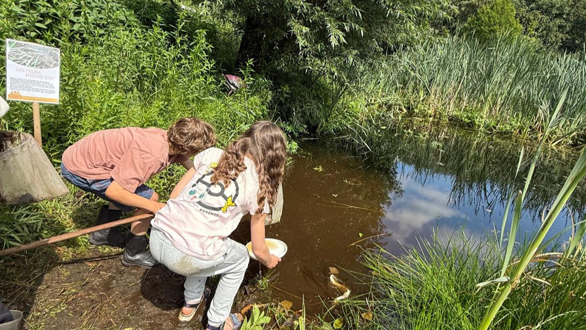 Kinderen ontdekken waterleven tijdens Slootjesdagen